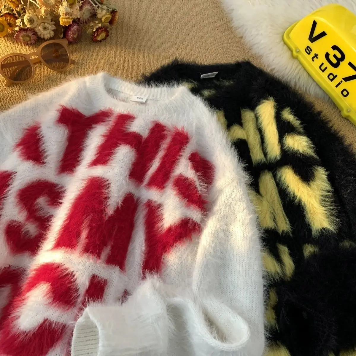 

Korean reviews many girls clothes,woman clothing,Y2K subculture,Women's sweater, New Streetwear,Letter pattern Men's clothing