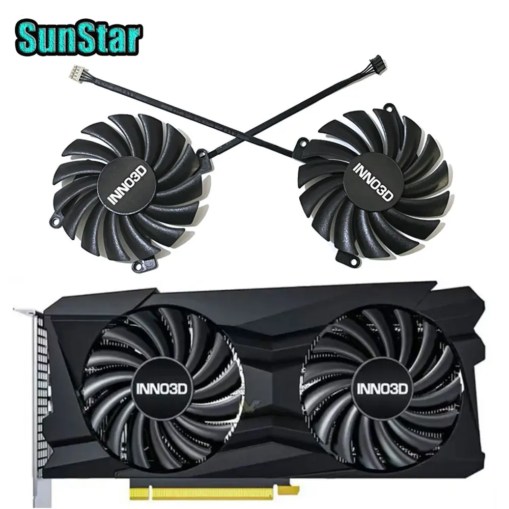 

New CF-12915S 85MM 4PIN 0.35A RTX 3050 3060Ti TWIN X2 GPU Cooling Fan,For Inno3DRTX 3050 3060Ti 3070 TWIN X2 OC Graphics Card