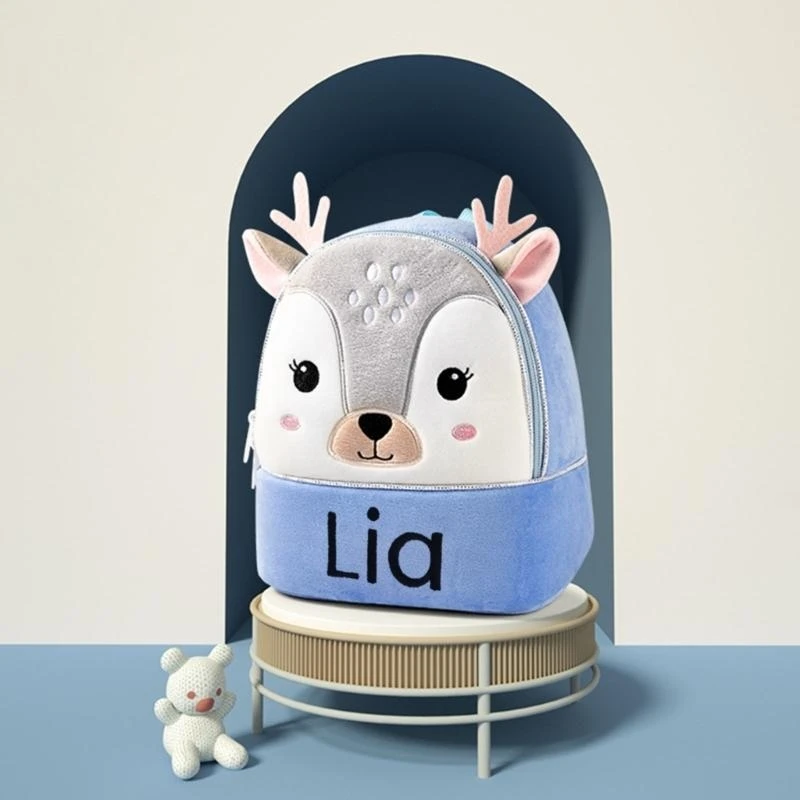 

J15U Exquisite Little Kids School Backpacks Lovely Cartoon Kids Backpack Kindergarten Preschool Bag for w/ Adjustable S