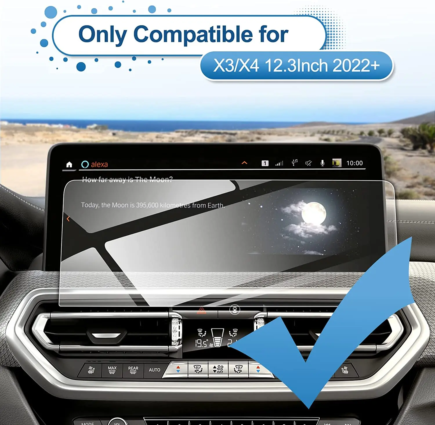 For 2022 BMW X3 X4 Screen Protector 12.3-inch Touch Screen Tempered Glass Protector 2022 2023 X3 X4 Accessories Protective Film