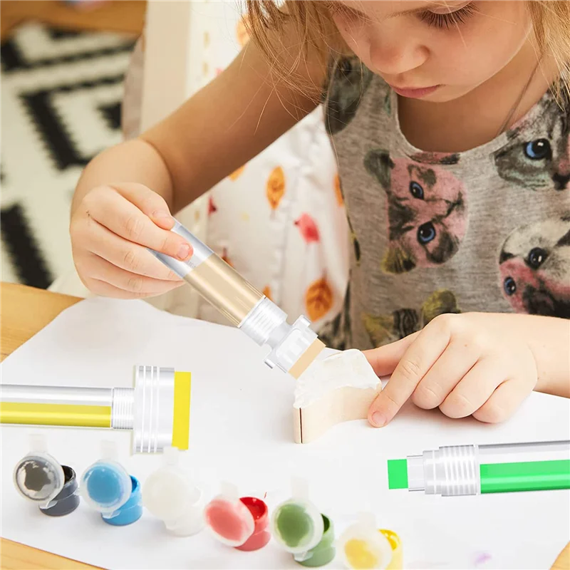 Gfc-5 Pack Graffiti Markers Refillable Paint Markers Touch Up Paint Pen for with 5 Replacement Tips (50 mm, 30 mm, 15 mm)