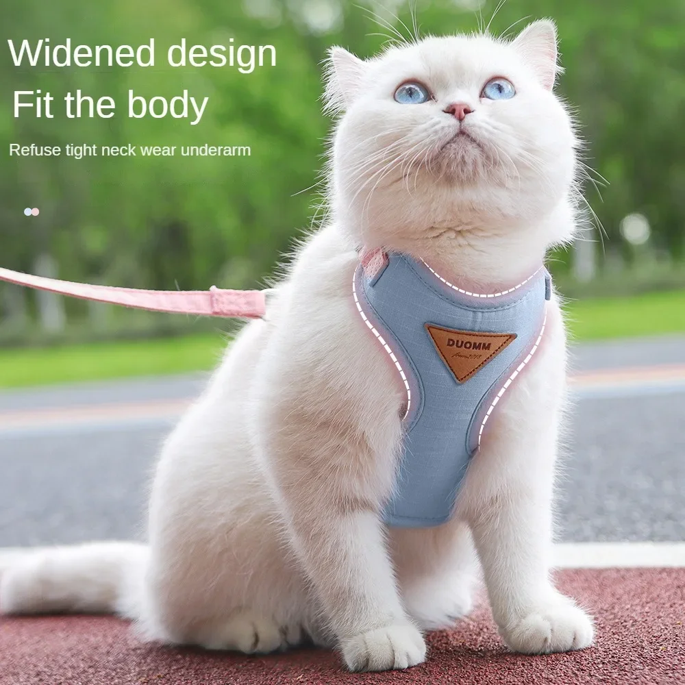 Cat Harness and Leash for Walking, Escape Proof Soft Adjustable Vest Harnesses for Cats and Dogs, Easy Control Breathable Jacket