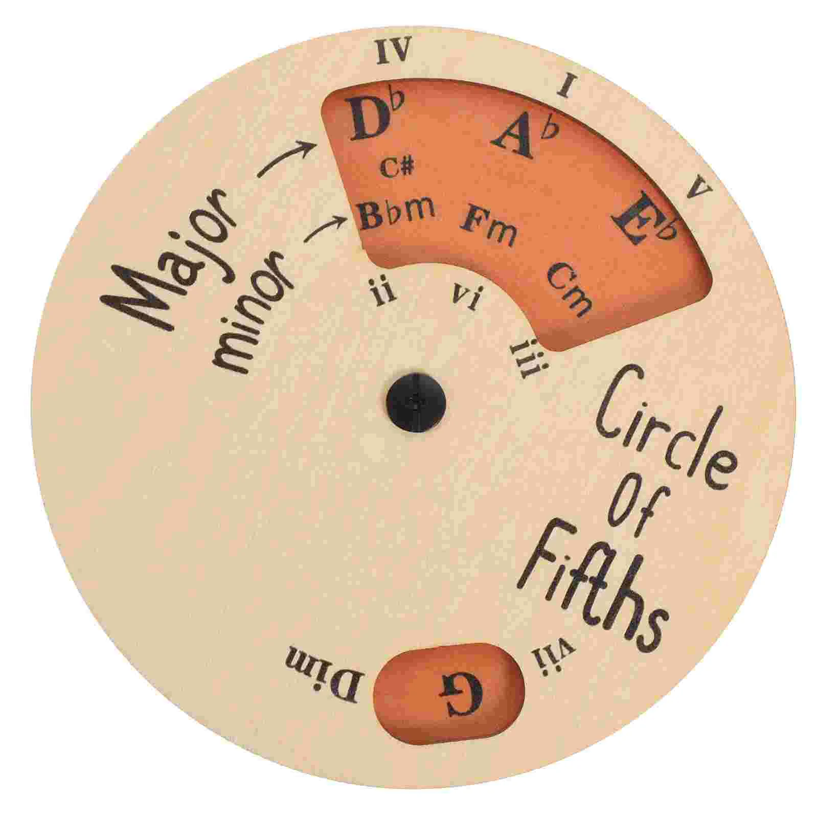 Wooden Melody Tool Circle of Fifths Wheel Chord for Musicians Instruments