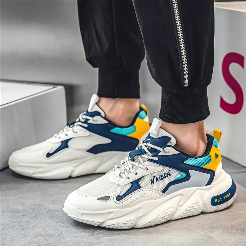 

Fashionable Trendy New Popular Comfortable Breathable Casual Sporty Non Slip Men's Thick Soled Height Increasing Sports Shoes