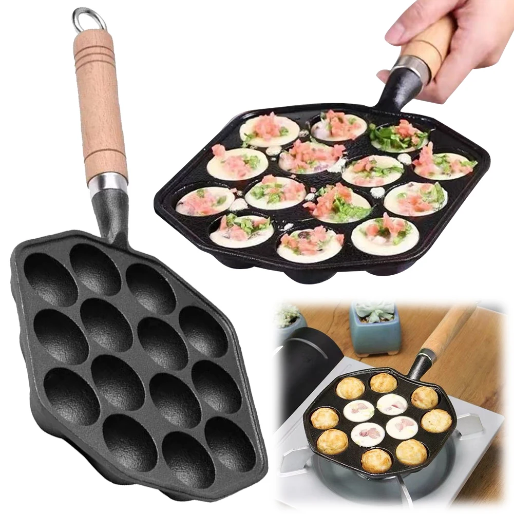 

14 Holes Takoyaki Maker Non Stick Octopus Ball Plate Home Cooking Baking Forms Mold Tray Octopus Ball Baking Tray Kitchen Tools