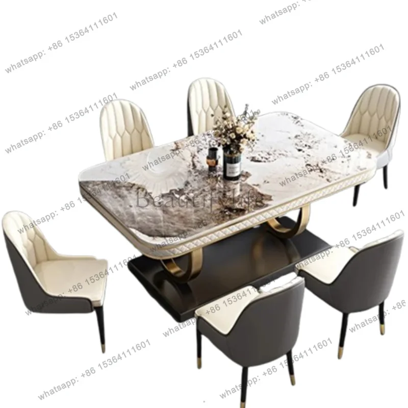 Unique Metal Dinner Table Designer Nordic Party Luxury Salon Dining Table Workstations Commercial Mesa De Jantar Home Furniture