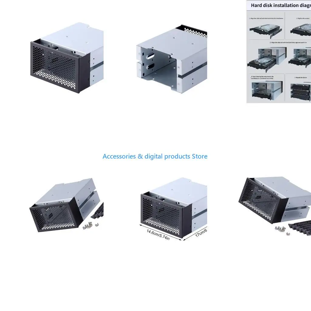 77JD 3 Bay Hard Disk Cage Computer Case Occupies 2 Optically Drive Position Expansion