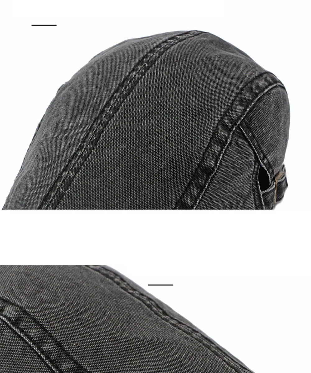 HT5138 Herren- und Damen-Baskenmütze, Vintage-Künstlermütze, 100% Baumwolle, Ivy-Flatcap für Frühling, Sommer, Herbst – Detail 3
