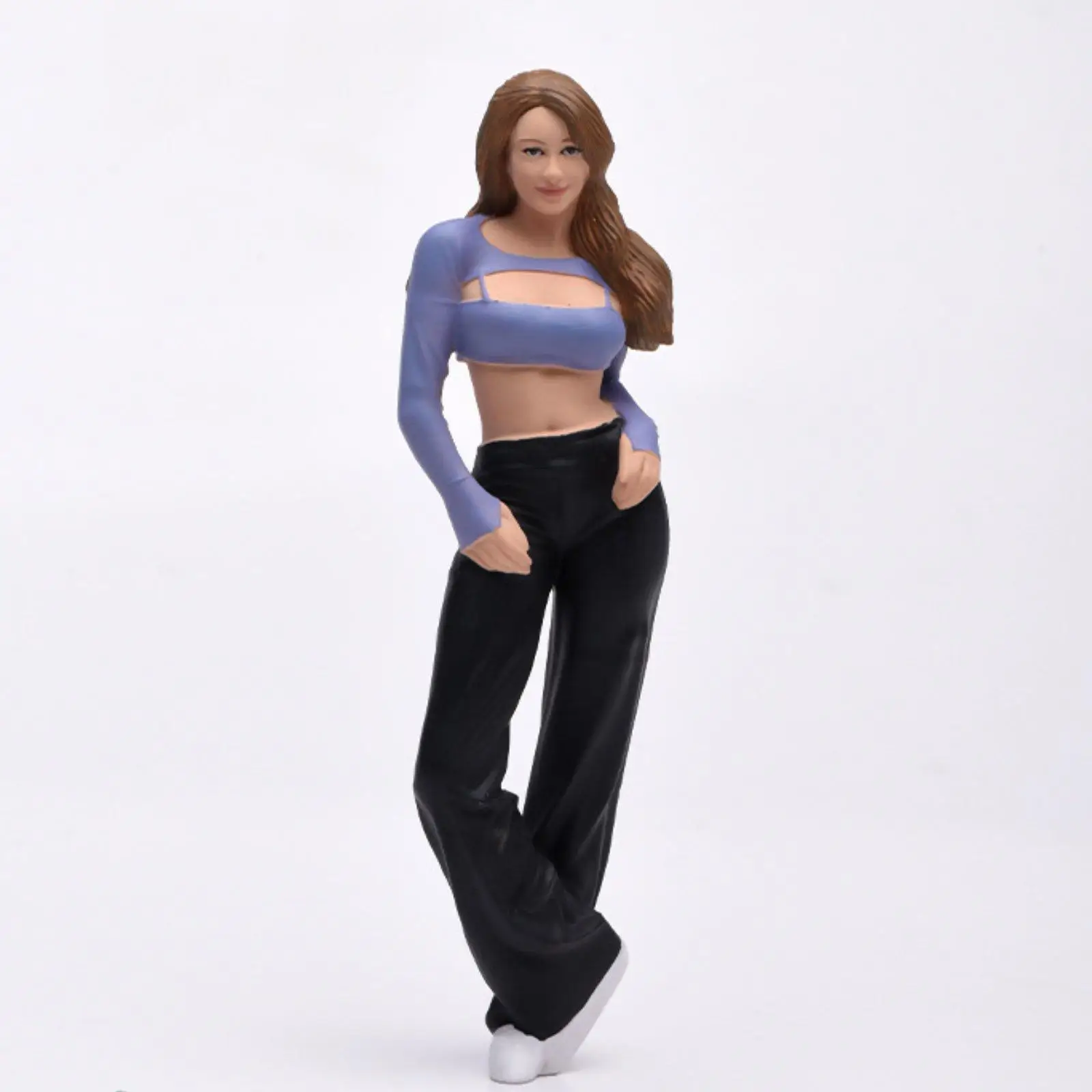 1/18 Scale Woman Miniature Figure Layout Prop Tiny Painted Small Sand Table Decor Ornament Mini Model Miniature People Figurine