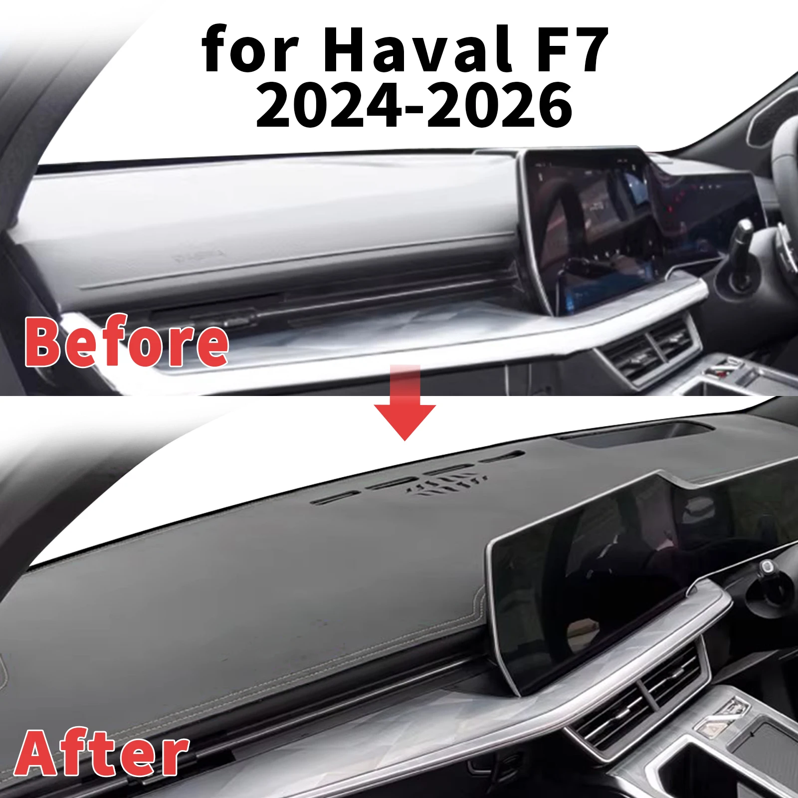 

fit for Haval F7 II 2024-2026 Dashboard Cover Sun Shade Protector Dashmat Anti-Glare UV Block Carpet Mat Automotive Dash Mat
