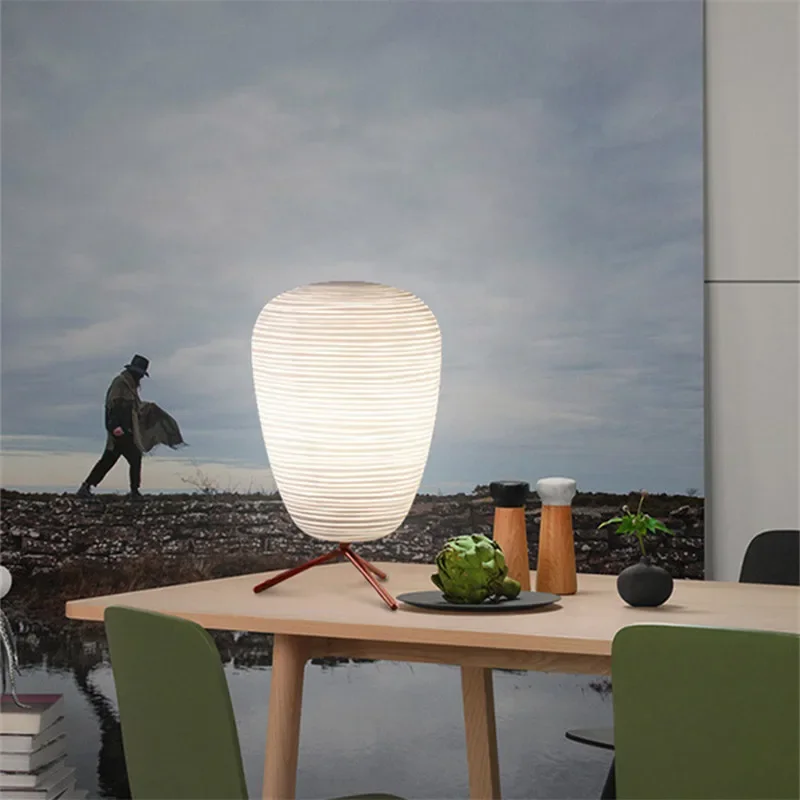 Designer Rituals Table Lamp Foscarini Whorls Cocoon Desk Lighting For Bedroom Kitchen Study Room Milky White Glass Table Light