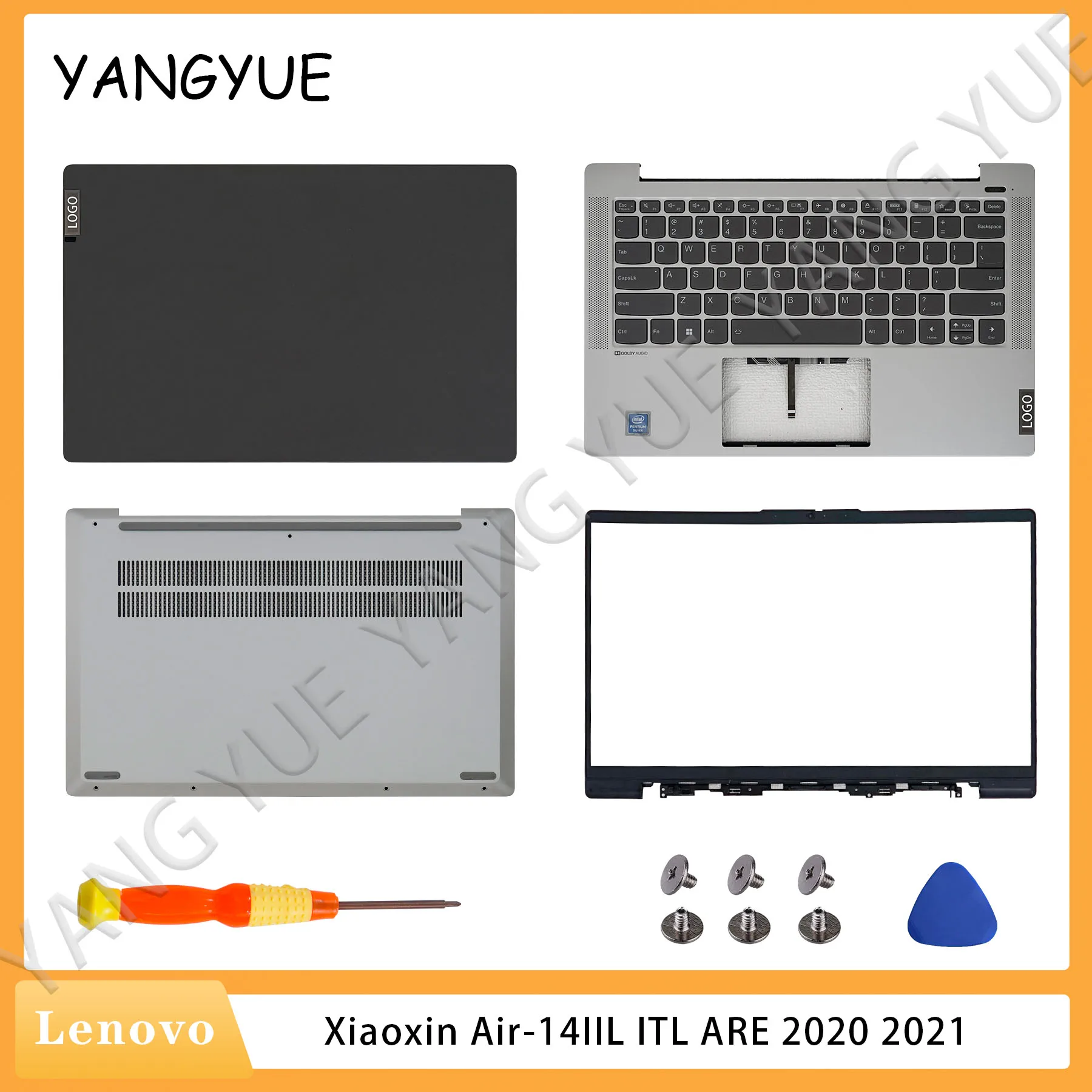 para lenovo ideapad 14are05 14itl05 14alc05 14iil05 2023 2023 lcd capa traseira moldura dobradica capa notebook habitacao substituir novo 01
