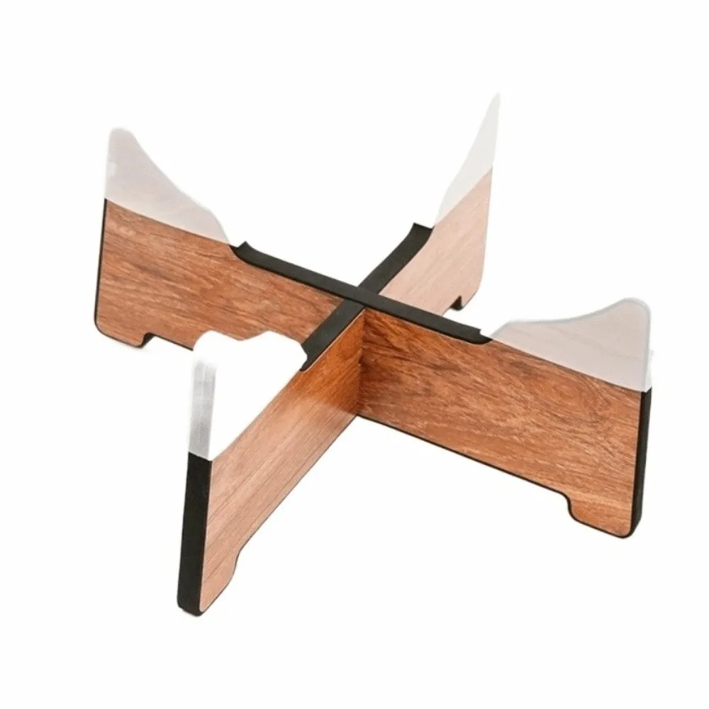 Wooden Hand Pan Drum Display Rack for 6-12in Drum Simple Design Snare Drum Stand Practical with Silicone Layer