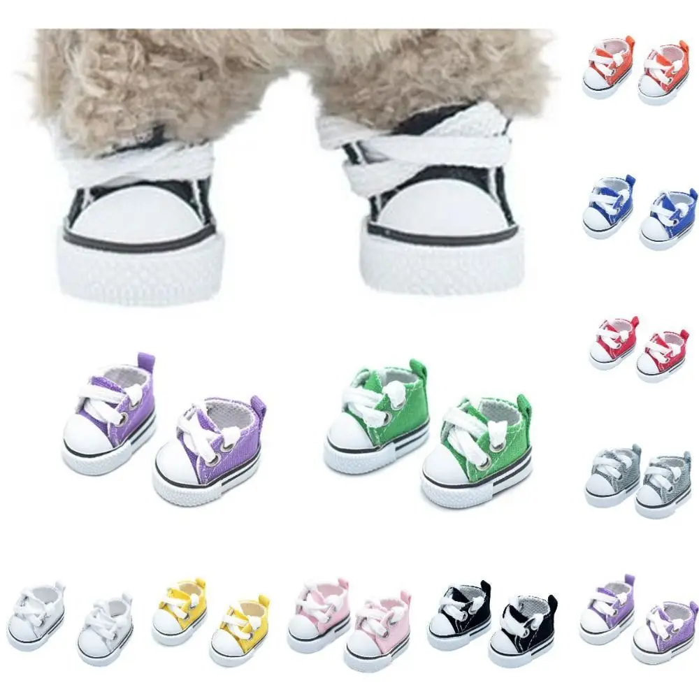 

DIY3.5cm Size BJD Doll Shoes Canvas Material High Top Design Canvas Sneakers Casual Style DIY Casual Shoes For 17cm Dolls