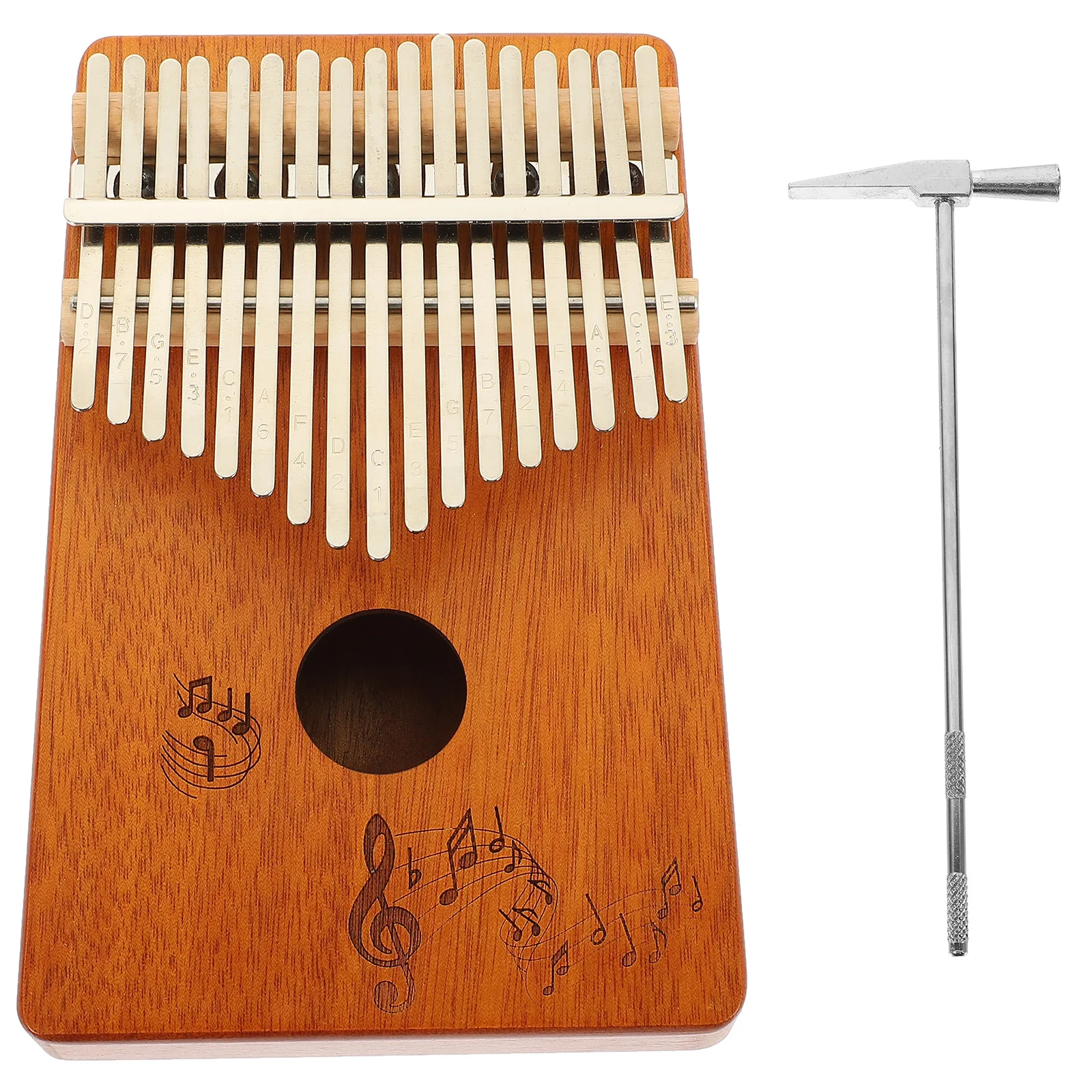 

Kalimba Thumb Portable Music Instrument 17-key Piano Small Musical Supply Creative for Beginners