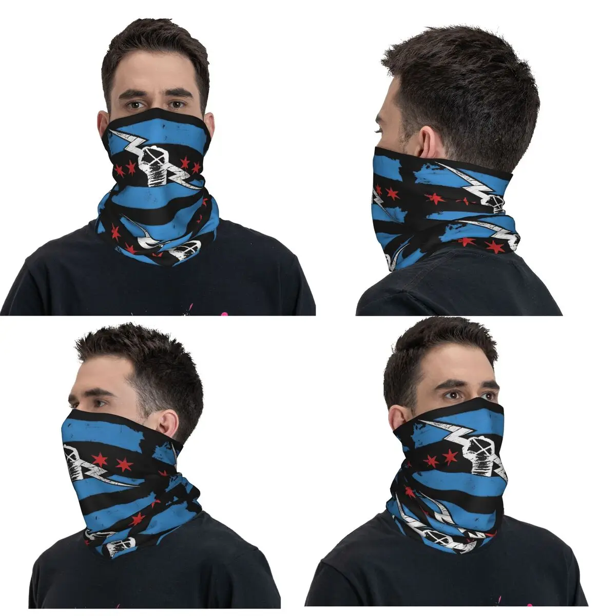 CM Punk WWE 2023 Bandana Neck Gaiter Printed Mask Scarf Multi-use Headwear Riding For Men Women Adult Windproof