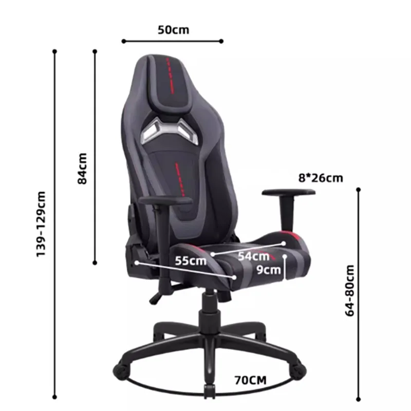 Supporto per piedi copertura per sedia da gioco nera Stretch ergonomica Esports sedia da gioco di fascia alta comoda Chaise Gamer alla moda mobili per la casa