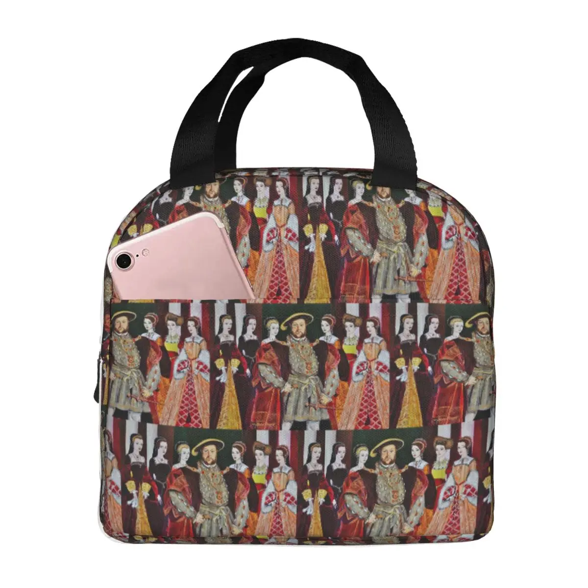 King Henry 8th And His Six Wives Lunch Bags Insulated Bento Box Lunch Tote Resuable Picnic Bag Thermal Bag for Woman Girl Travel