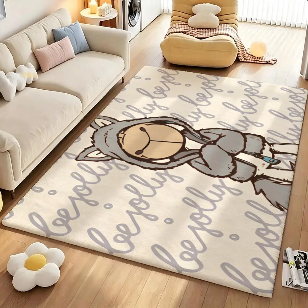 Alfombra de suelo marca N-Nici-i, alfombra de franela suave con dibujos animados, antideslizante, para niños, alfombra de juego y alfombra para puerta de entrada, para baño y dormitorio