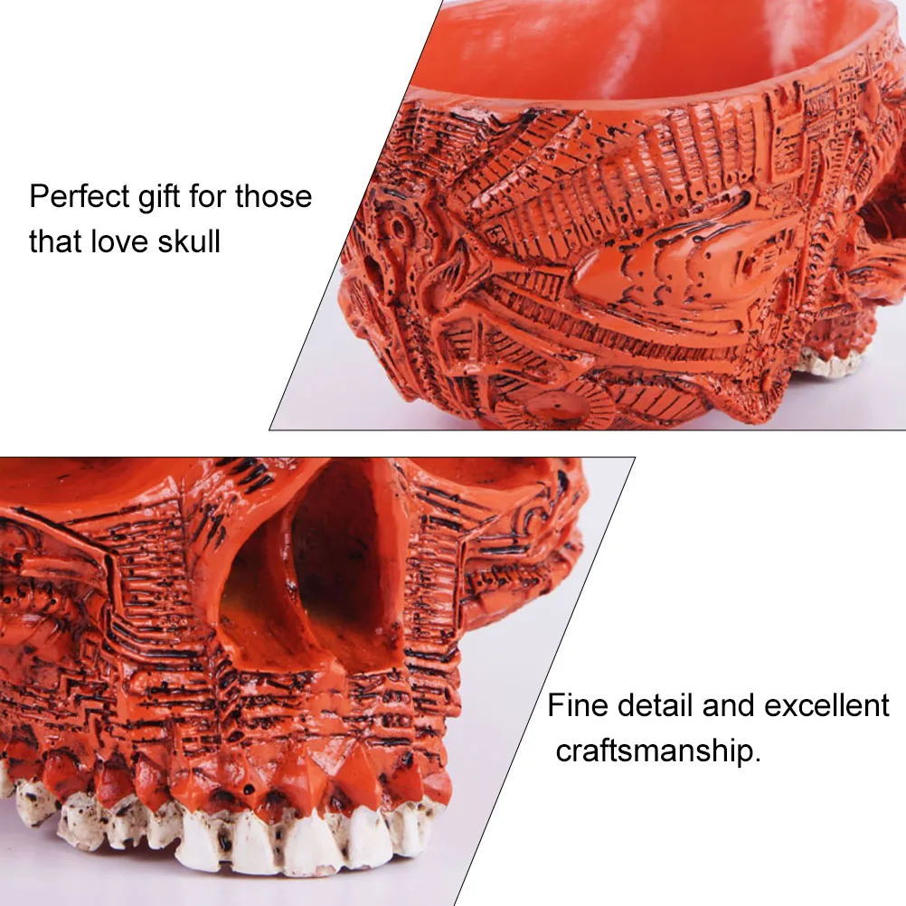 

Resin Skull Planter Mini Small Air Plant Holder Geometric Succulent Pot for Home Office Decoration Skull Flower Pot