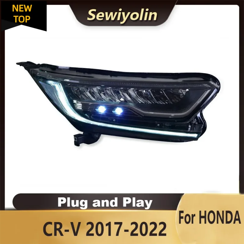 

For Honda CR-V 2017-2022 Car Accessories Headlight Assembly LED Lights Lamp DRL Signal Plug And Play Daytime Running