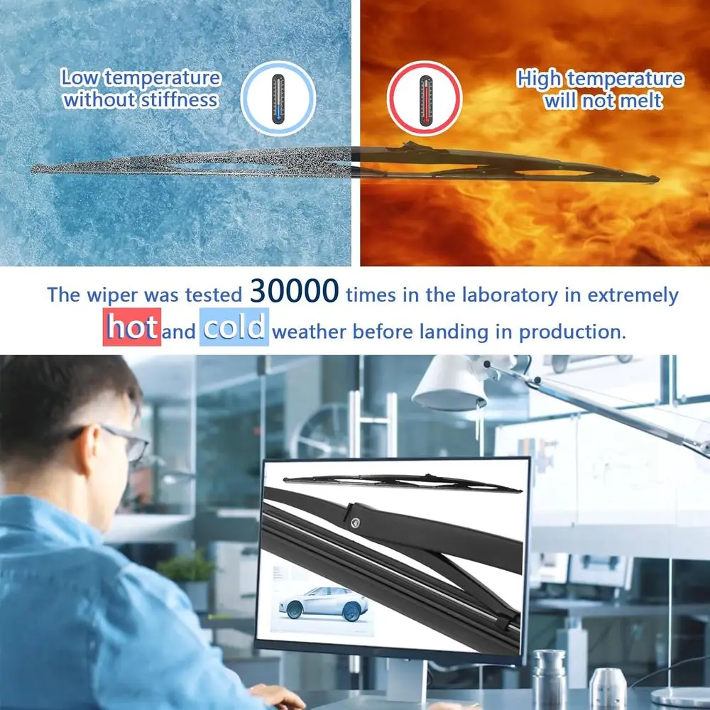 2 قطعة 26 "الشديدة التحمل الزجاج الأمامي السرج جبل ممسحة شفرة استبدال للمنزل الترفيهي مركبة RV والحافلة مع 1 قطعة سيارة #5