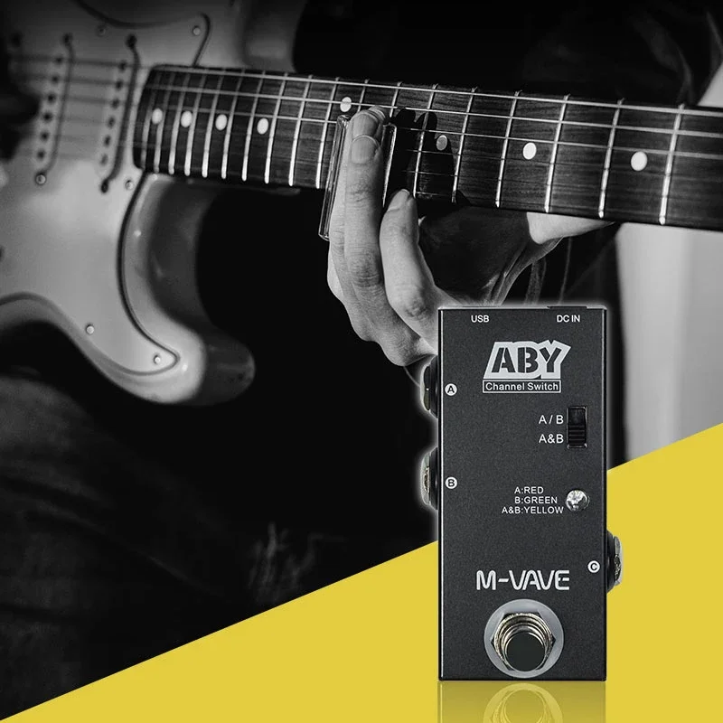 

M-VAVE ABY Line Selector Mini Guitar Single Effect Pedal, String Instrument Accessories, AB Switch, True Bypass, Bass Pedals