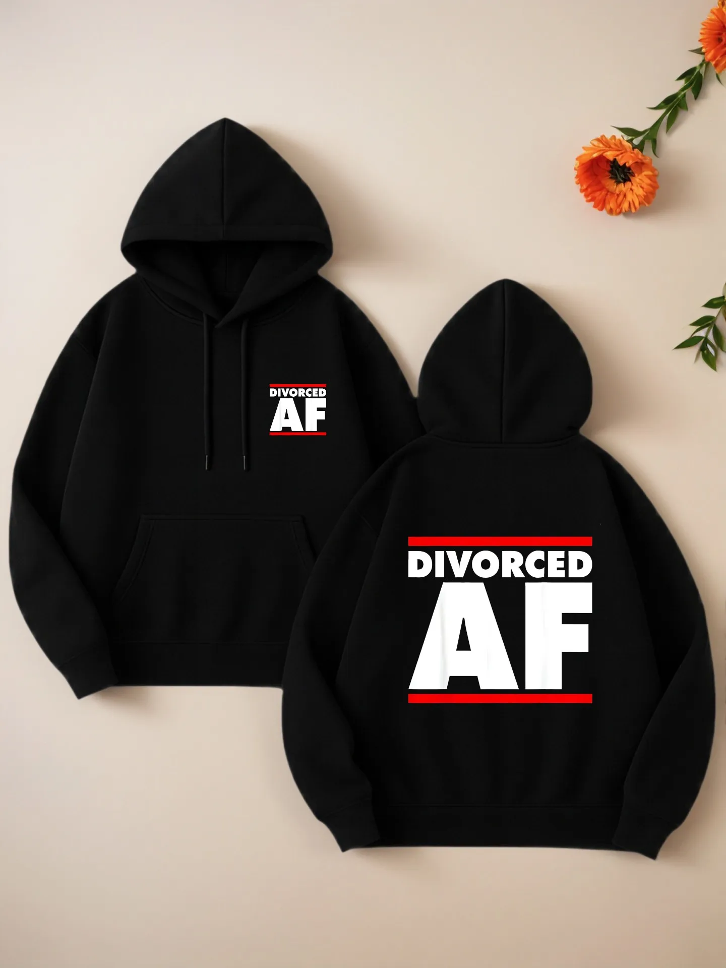 

Женская толстовка с графическим принтом и буквенным принтом Divorced AF, эстетичный дизайн уличной одежды, на флисовой подкладке, повседневная повседневная одежда, для женщин