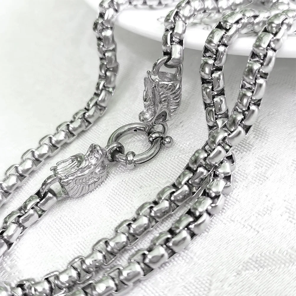 

"Chinese LONG" style stainless steel men women necklace chain