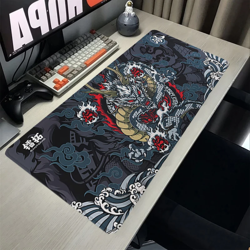 

Dragon Mouse Pad E-Sport Tiger Office Computer Desk Mat Mouse Mats Gamer Keyboard Mat Stitched Edge Mousepad Cabinet Pc Gaming