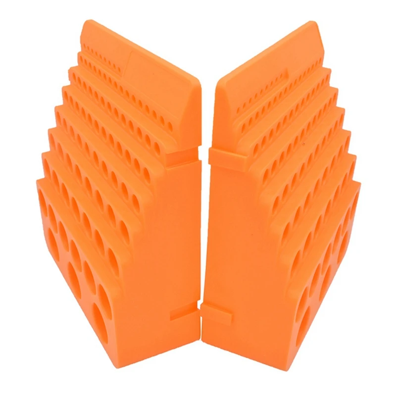 1 PCS Tool Storage Box Tool Accessories Storage Box CNC Tool Placement Rack Reamer Bit Storage Box Orange