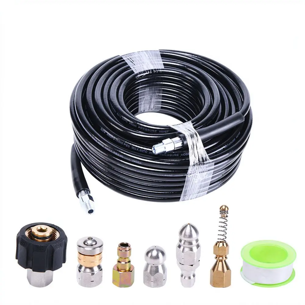 Professional Sewer Jetter Hose Kit For Pressure Washer Pipe Cleaning Drain Unblocker High Pressure Water Spray System