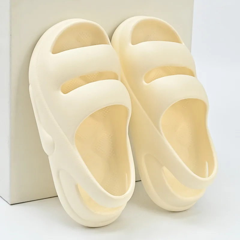 Portable Women Sandals Summer 2023 Platform Cloud Shoes Beach Outdoor EVA Soft Thick Sole Non-slip Plus Size Ladies Footwear