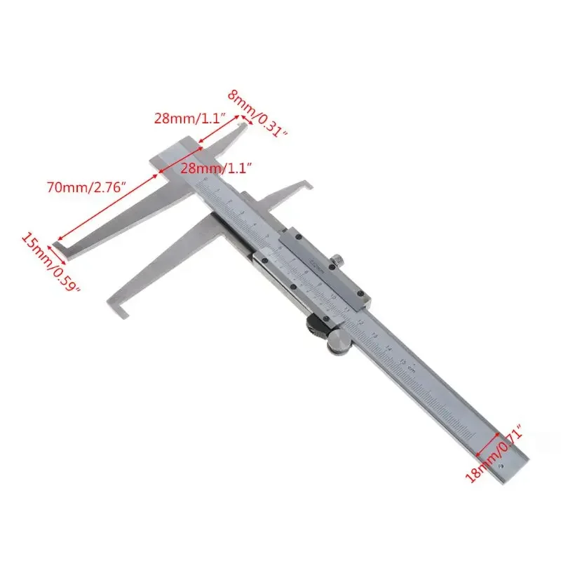 9-150mm 0.02mm Inside Groove Dial vernier Caliper Long Claws Bidirectional Shockproof Paquimetro Measure tools