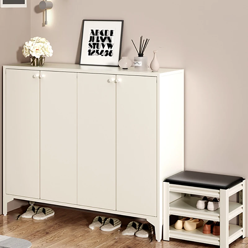 Vertical Comfortable Shoe Cabinet Rack Wood Large Capacity Shoe Cabinet Organizer Hallway Zapatero Mueble Storage Furniture