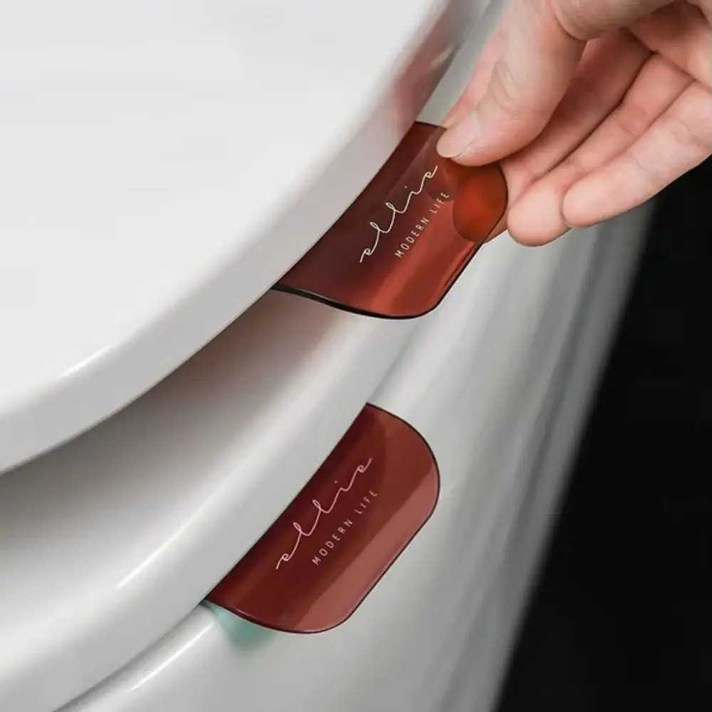Transparent Toilet Lid Lifter Seat Handle Holder Portable Toilet Seat Lifter Self Adhesive Lid Lift Toilet Lifting Device