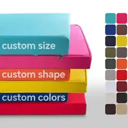 Customizable 50D Elastic Bench Cushion Non-Slip Washable Sofa Window Chair Seat Cushion for Home Decor