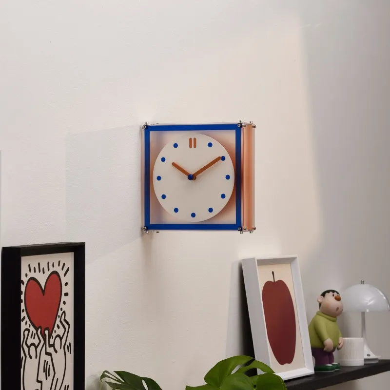 Creative Acrylic Wall Clocks Modern Simple Double-sided Wall Watch Living Room Decor Silence Clocks Home Decoration Ornaments