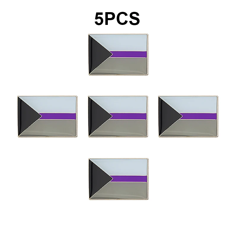 1-100pcs Demisexual Pride Flag Lapel Pin Flag badge Brooch Pins Badges