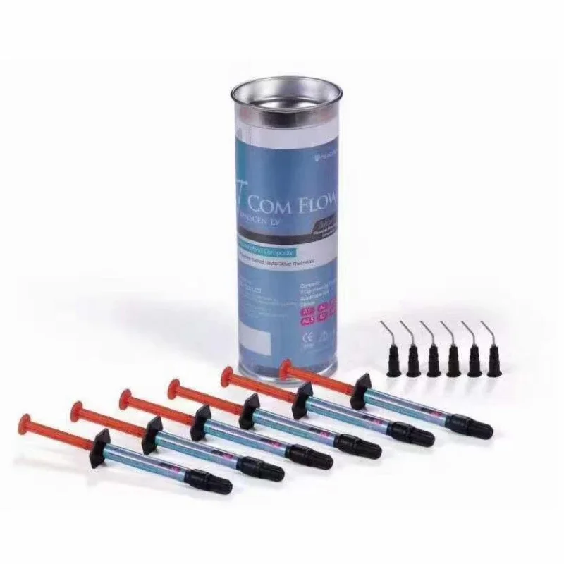 3/6PCS Resina fluida composita dentale A2A3 Nano ibrido Riparazione dei denti Resina fotopolimerizzante dentale Materiale fotopolimerizzabile orale