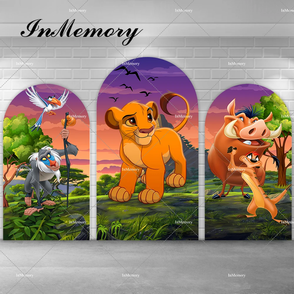 

Lion King Simba Chiara Backdrop for Boys Baby Shower 1st Birthday Party Decoration Kids Cartoon Arch Photography Background