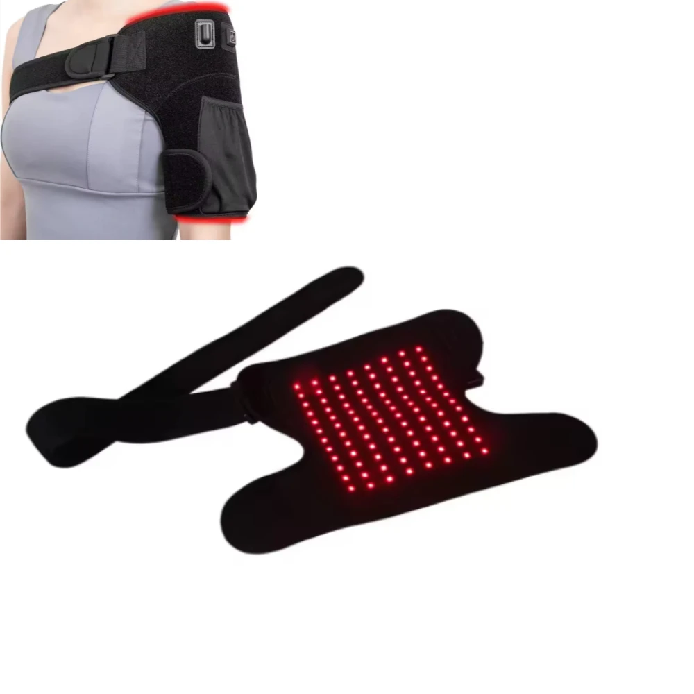 

Терапия красным светом, плечевой бандаж, инфракрасная терапия 660 и 850 нм с импульсным устройством для улучшения облегчения боли в мышцах суставов и плечах