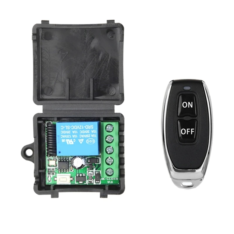 جهاز تحكم عن بعد 433 ميجاهرتز 12 فولت 10 أمبير، مفاتيح لاسلكية عن بعد، وحدة مرحلات 1CH