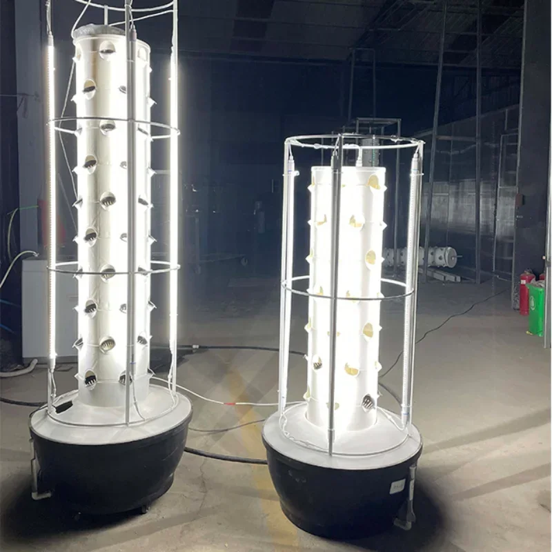 Fully automatic and easy assembly vertical farming system aeroponic growing systems hydroponic vertical tower