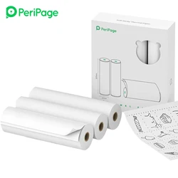 3 rolls PeriPage 107mm Thermal Paper Roll BPA-Free Non-adhesive Receipt Printing Paper for  for PeriPage A9 Max/A9s Max