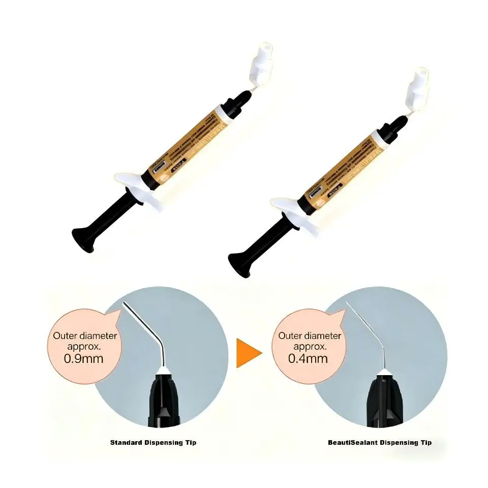 

SHOFU BeautiSealant Bioactive Pit Fissure Sealant Rinse-free Using LED light BPA-Free & HEMA-Free 3-Syringe Paste Pack 1.2g