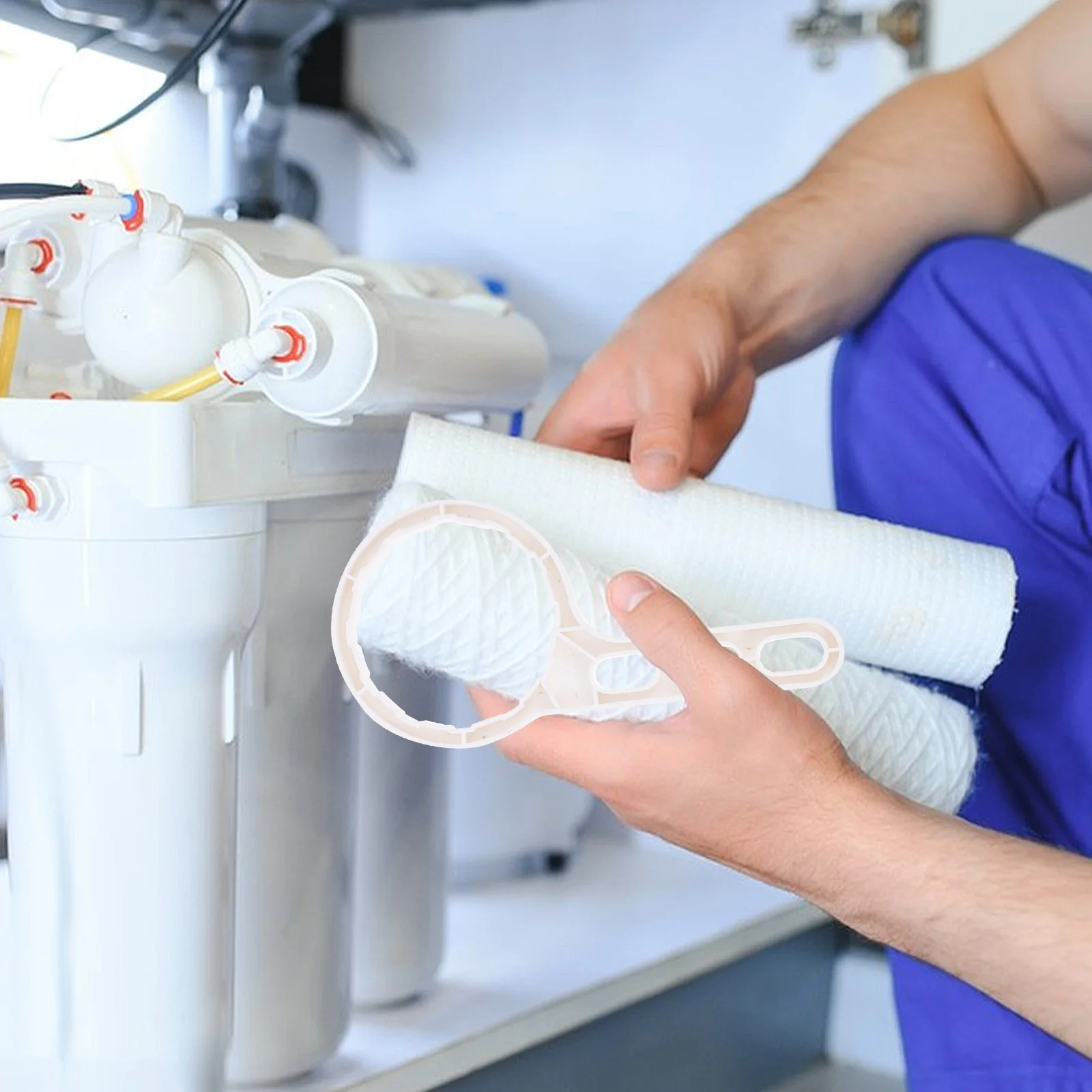 

2pcs Water Purifier Accessories Heavy Duty Filter Wrench Replacement Tool Housing Oil Removal Plumbing Spanner for Household