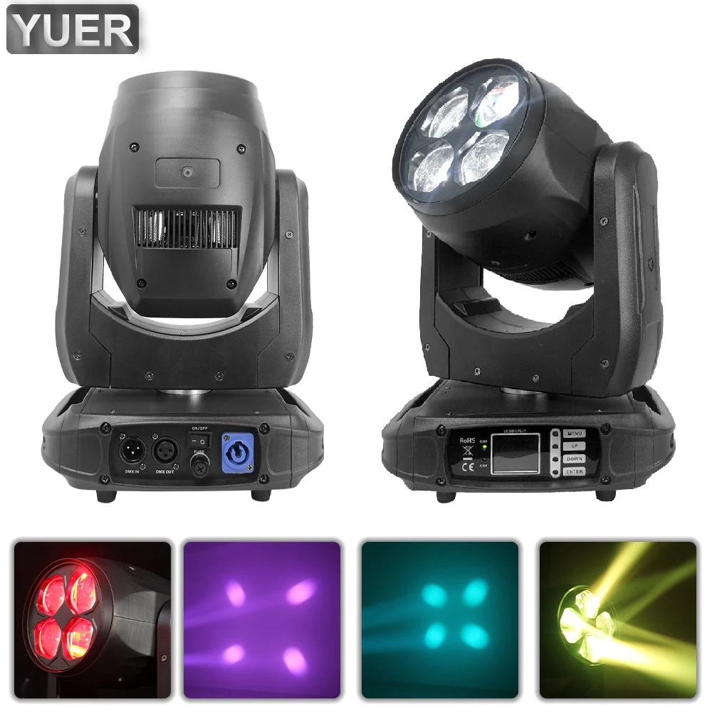 

4X40W RGBW 4IN1 LED Bee Eye Zoom Moving Head Light DMX512 16/20CH For DJ Disco Music Party Wedding Stage Indoor Show Bar Club