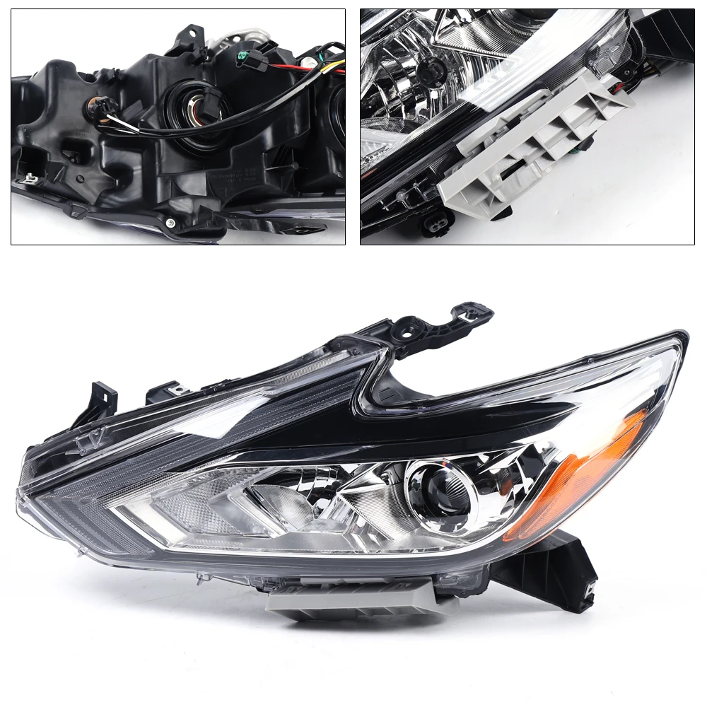 

Driver Side Headlights Halogen Headlamp Left LH W/LED DRL 260609HS0A 26060-9HS0A FOR 2016 2017 2018 Nissan Altima