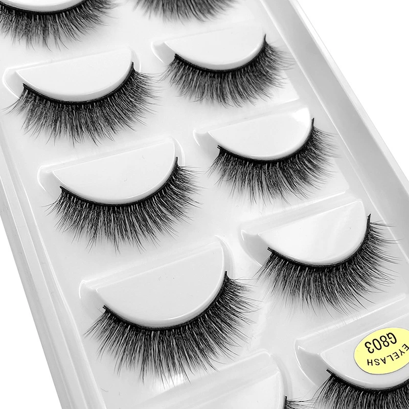 5 Pairs 3D Mink False Eyelashes h13, Soft Eyelash Extension Natural Eyelashes makeup Lashes Wholesale G800, G806